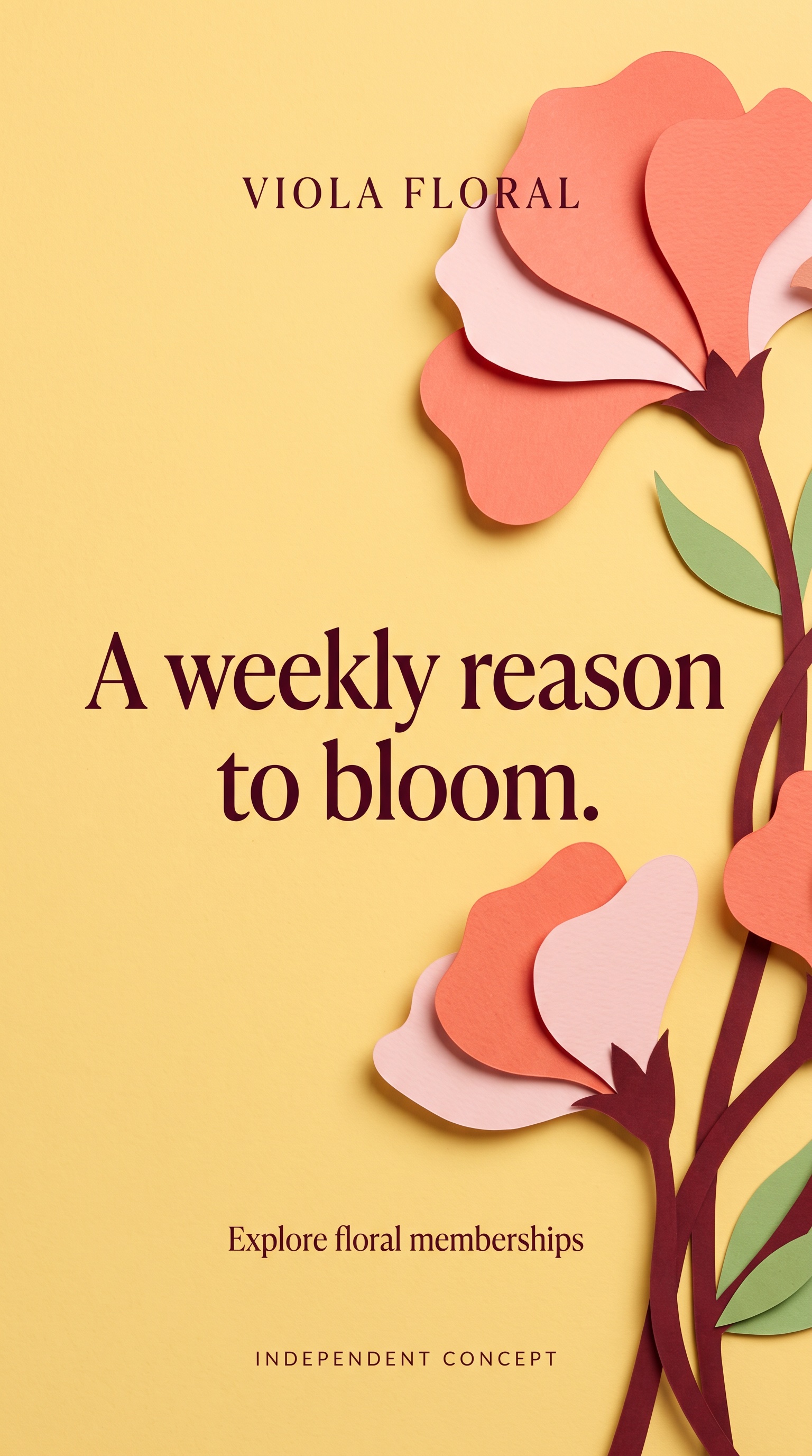 Viola Floral vertical story design